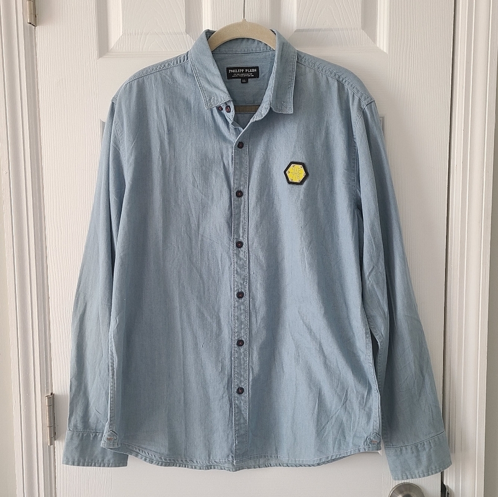 Philipp‎ Plein Denim Button Down
